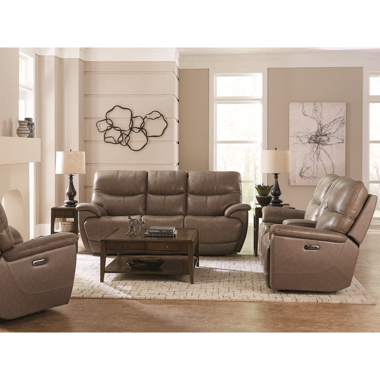  Bassett Brookville Casual Power Reclining Sofa with Power 